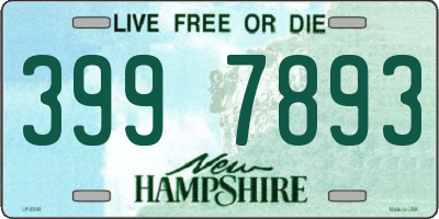 NH license plate 3997893