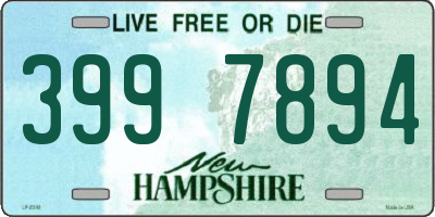 NH license plate 3997894