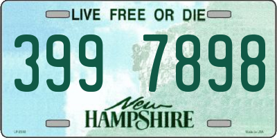 NH license plate 3997898