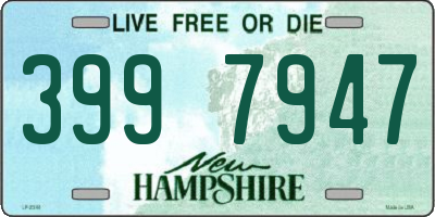 NH license plate 3997947