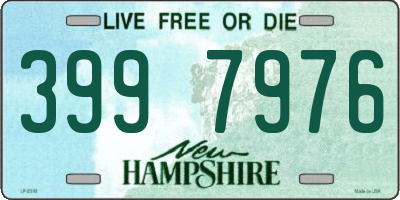 NH license plate 3997976
