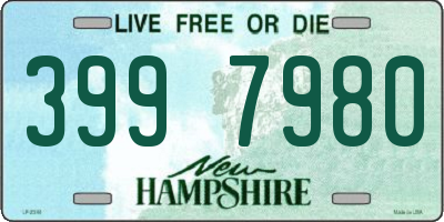 NH license plate 3997980
