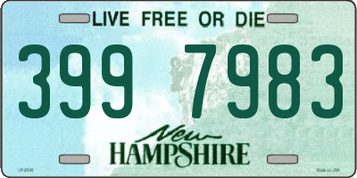 NH license plate 3997983