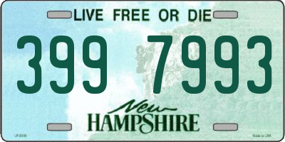NH license plate 3997993