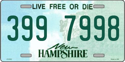 NH license plate 3997998