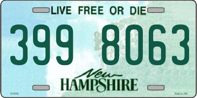 NH license plate 3998063