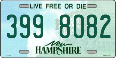 NH license plate 3998082