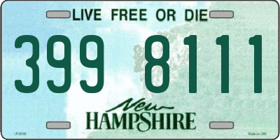NH license plate 3998111