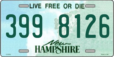 NH license plate 3998126