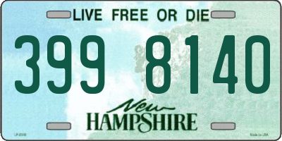 NH license plate 3998140