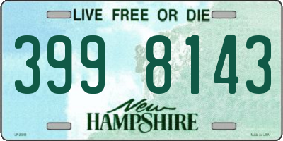 NH license plate 3998143