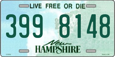 NH license plate 3998148