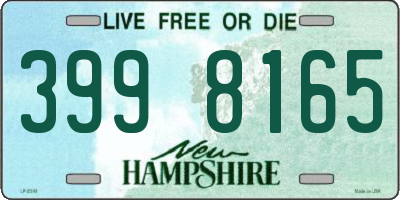 NH license plate 3998165