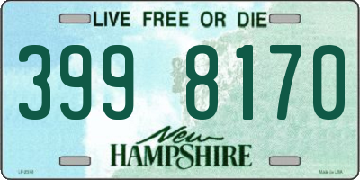 NH license plate 3998170