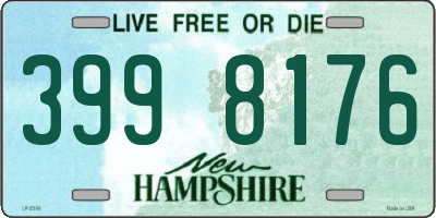 NH license plate 3998176