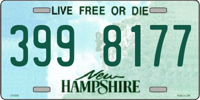 NH license plate 3998177