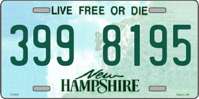 NH license plate 3998195