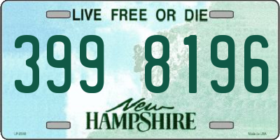 NH license plate 3998196