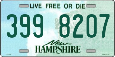 NH license plate 3998207