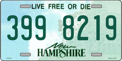 NH license plate 3998219