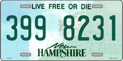 NH license plate 3998231