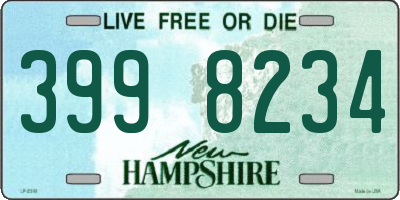 NH license plate 3998234