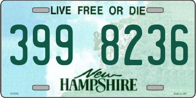 NH license plate 3998236