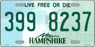 NH license plate 3998237