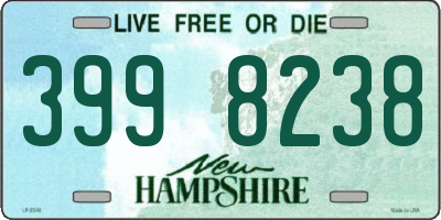 NH license plate 3998238