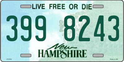 NH license plate 3998243