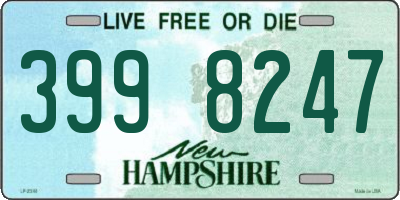 NH license plate 3998247