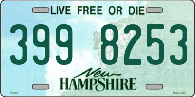 NH license plate 3998253