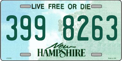 NH license plate 3998263