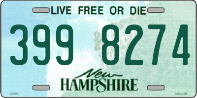 NH license plate 3998274