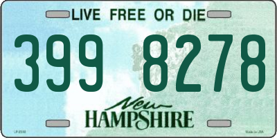 NH license plate 3998278