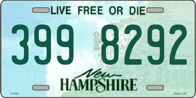 NH license plate 3998292