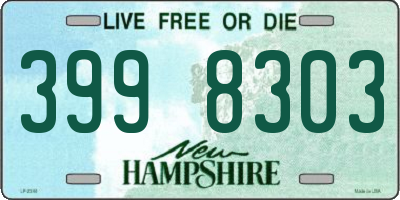 NH license plate 3998303