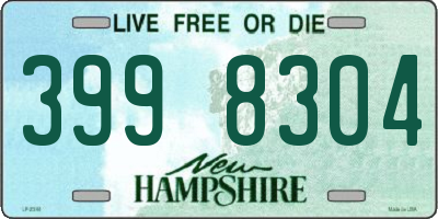 NH license plate 3998304