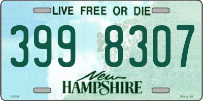 NH license plate 3998307