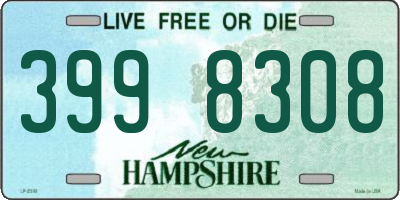 NH license plate 3998308