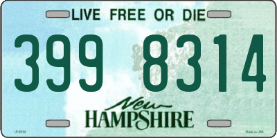 NH license plate 3998314