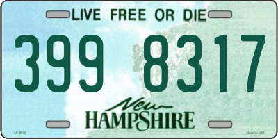 NH license plate 3998317