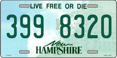 NH license plate 3998320