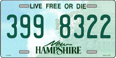 NH license plate 3998322