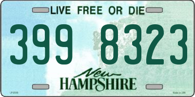 NH license plate 3998323