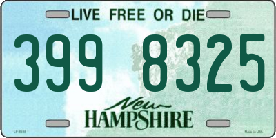 NH license plate 3998325