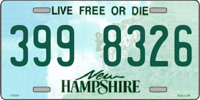 NH license plate 3998326