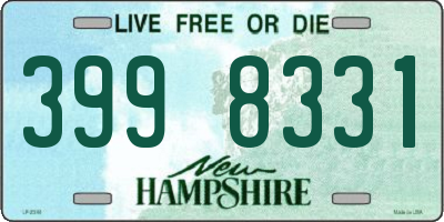 NH license plate 3998331