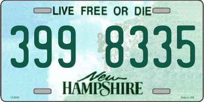 NH license plate 3998335