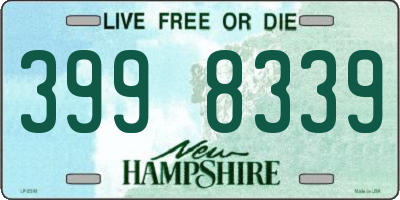 NH license plate 3998339